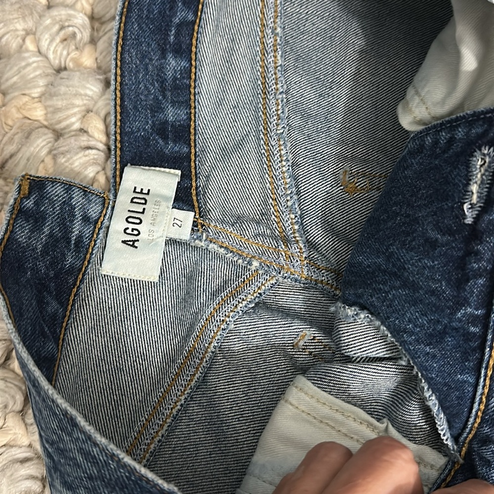 NWT AGolde Criss‎ Cross Straight Range size 27 - Picture 6 of 7